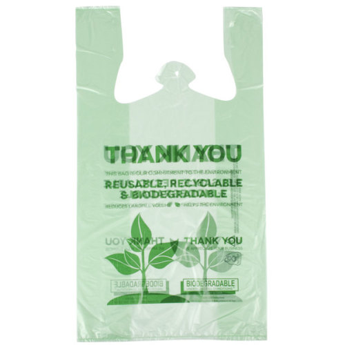 25 Litre  Biodegradable Cornstarch Bags Biodegradable Compostable Bag on Roll with Handles Compostable Vest Carriers