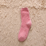 Women New Japanese Products Thickened Warm Snow Woolen Woolen Wholesale Solid Color Sweet Casual Floor Fuzzy Socks
