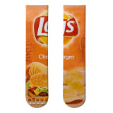 Personality Thermal Transfer European American Potato Chips 3D Printing Socks Tube Digital Printing Stocking