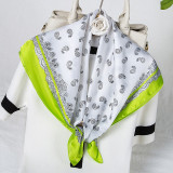 women 40 Colors Cashew Paisley Pattern Square 70*70cm Soft Silk Scarf  Luxury Floral Print Silk Scarf