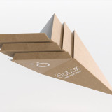 Custom retail packaging unique triangle eco friendly kraft paper nut gift box packages for cashew nuts