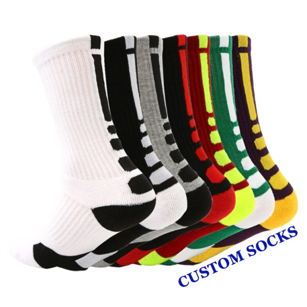 OEM Wholesale Compression Sport Elite Basketball Socks Anti Slip Football Socks Mens Breathable Athletic Socks Custom Logo