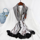 2020 New Design Long Sublimation Print Pattern Scarves Silk Women Soft Comfortable Silk Scarf