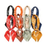 women 40 Colors Cashew Paisley Pattern Square 70*70cm Soft Silk Scarf  Luxury Floral Print Silk Scarf