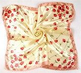 New 50*50 Elegant Spring Women Multifunction Hair Tie Headwear Design Retro Neckercief Printed Square Silk Scarf