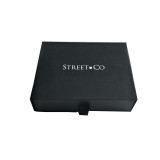 Elegant black paper Men's underwear sliding drawer packing box with brand logo