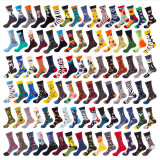 Custom Fashion Cheap Funky Long Cotton Colorful Happy Dress Design Socks For Men Woman