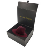 Custom Logo  Larger cardboard folding hat box packaging with magnetic closure