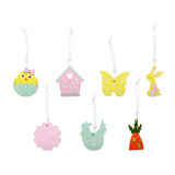 Multicolor WholesaleWooden  Easter Egg Decoration Hanging