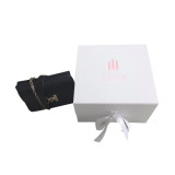 Custom Logo Luxury White Folding Paper Cardboard Purse Packaging Box for Handbags