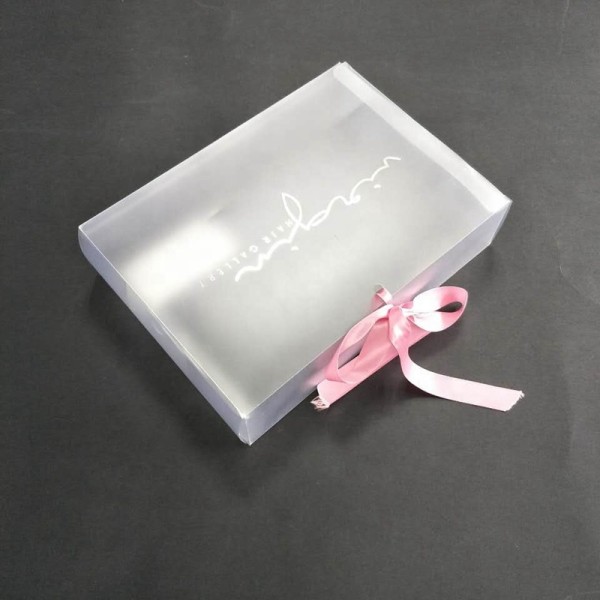 Eye Shadow Clear Plastic Small Packaging Box With Ribbon