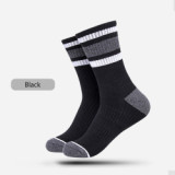 OEM Fashion Dress Socks Custom Logo Mens Basketball Socks Design White Black Crew Sport Socks For Elites Man
