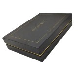 Black and Gold Color  Gift Packaging Boxes for Clothes Custom Logo