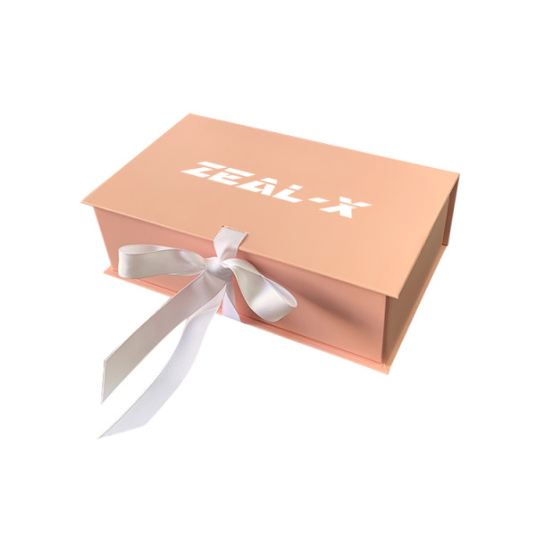 Luxury Clothing Packaging Foldable Dress With Ribbon Gift Magnet Apparel Garment Cardboard Box With Logo