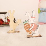 Lovely Designs 15*11cm Easter Day Wooden Rabbit for table decoration