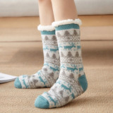 Autumn And Winter Fuzzy Thickening Women Socks Velvet Floor  Adult Home Slippers Socks Warm Sleeping Socks