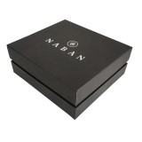 packing luxury black box white logo chocolate packaging