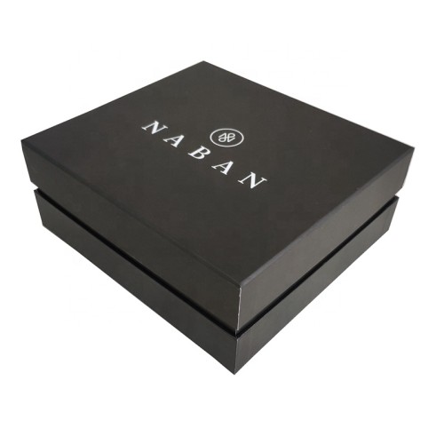 packing luxury black box white logo chocolate packaging