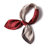Designer Styles Silk Scarf Female Winter Decoration Warm Silk Scarf  Two-color Stitching Fashion Scarf 70*70cm