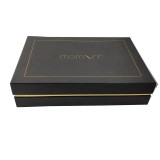 Black and Gold Color  Gift Packaging Boxes for Clothes Custom Logo