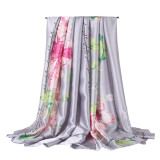 New Silk Scarves Women Foulard 180*90cm Long Head Scarf Ladies Shawl Wrap Muffler Bandanna Female Printed Hijab Scarves