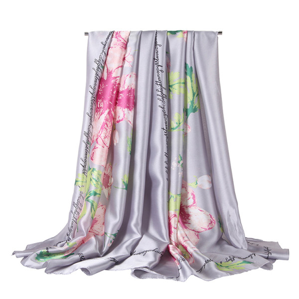 New Silk Scarves Women Foulard 180*90cm Long Head Scarf Ladies Shawl Wrap Muffler Bandanna Female Printed Hijab Scarves