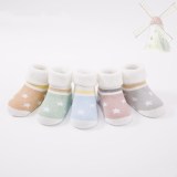 Autumn And Winter New Baby Socks Cartoon Newborn Cotton Socks Thick Fuzzy Children's Terry Socks 0-1-3 Years Old