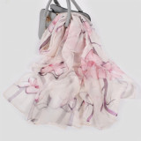 Silk Chiffon Scarf Ladies Long Large Size Shawls Fall Winter Women Neck Scarves Silk Organza Shawl