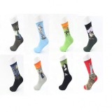 Custom High Quality Happy Style Retro Fashion 3D Art Oil Painting Cotton Men Funny Socks