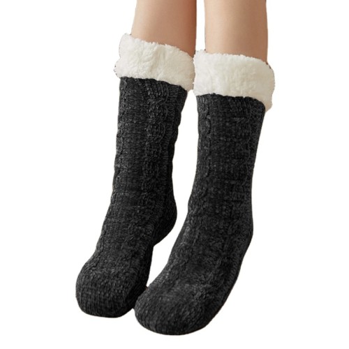 Adult Snow Fuzzy and Cozy Socks Carpet Socks Autumn and Winter Home Warmth Thickening Plus Velvet Slippers Socks Women