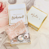 Custom Logo Printed Luxury Rigid Cardboard Packaging Magnetic Folding Paper Bridal Bridesmaid Proposal Wedding Favour Gift Boxes