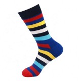 Men's Fun Dress Socks Colorful Stripe Funny Novelty Crazy Crew Socks Packs with Cool Argyle Pattern