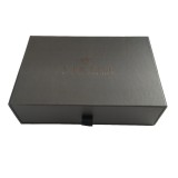 Grey Matt Printing Drawer Shaped Paper Packaging Wine Drawer Box With Gold Stamping Logo