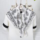 women 40 Colors Cashew Paisley Pattern Square 70*70cm Soft Silk Scarf  Luxury Floral Print Silk Scarf
