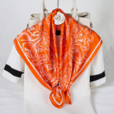 women 40 Colors Cashew Paisley Pattern Square 70*70cm Soft Silk Scarf  Luxury Floral Print Silk Scarf