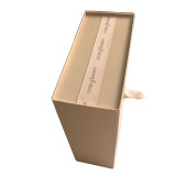 Big Handmade High Quality Nude Beige full Printing Color Logo Ribbon Folding Wedding Dress Packaging Box