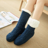 Autumn And Winter Fuzzy Thickening Women Socks Velvet Floor  Adult Home Slippers Socks Warm Sleeping Socks