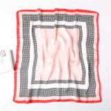 Custom Summer New Style Satin Silk Scarf Women 90cm Square Scarf Ash Purple Fashion Decorative Silk Scarf