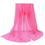 High Quality Chiffon Scarf Women Silk Scarves Chiffon Thin Shawls And Wraps Pure Color Hijab Stoles