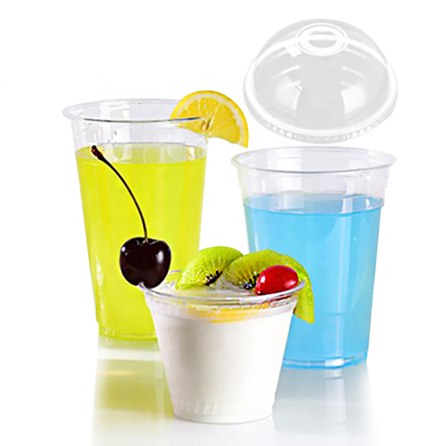 Biodegradable eco clear cups 700ml 200ml disposable plas customized printed transparent pla coated custom cup in us usa