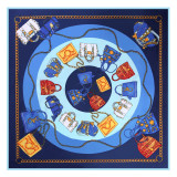 Women spring and autumn twill satin silk beach towel sunscreen shawl summer printed square scarf