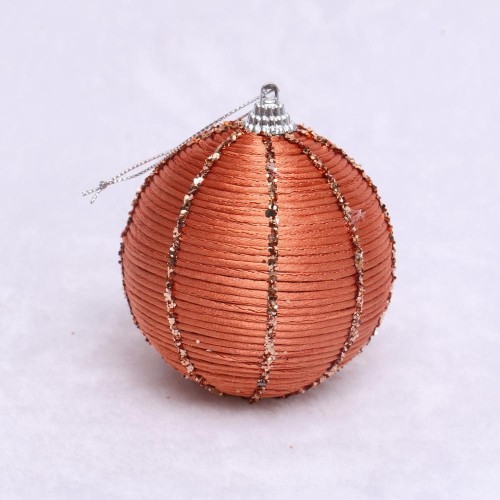 with linen wrapped foam hanging ball for Xmas tree