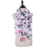 Wholesale high-quality various colors modern silk 90*180cm square printing scarf ladies