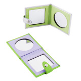 Wallet pu leather compact mirror travel pocket mirror cosmetic mirror with customized logo