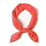 New silk hand feeling square scarf custom pure color fashion wild decoration small scarf stewardess professional silk scarf