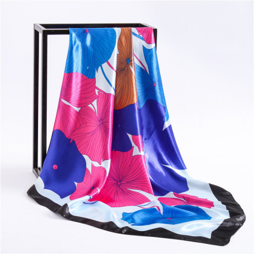Women new color matching wave dot stewardess professional wear decoration small square silk scarf printing