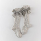 Spring And Autumn New Style Velvet With Bow-Yarn Girls Stockings Delicate Cotton Sense Girls Stockings Wool Children Socks
