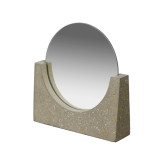 Double Sides Tabletop Glass Makeup Mirror Nordic Concretes Base Round Makeup Mirror