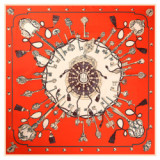 Women spring and autumn twill satin silk beach towel sunscreen shawl summer printed square scarf