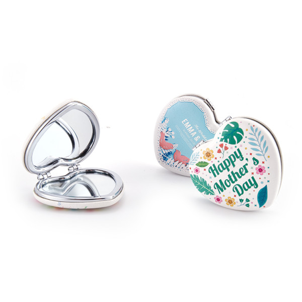 Mini heart Shaped Cheap Small Compact Makeup Pocket Mirror For Makeup